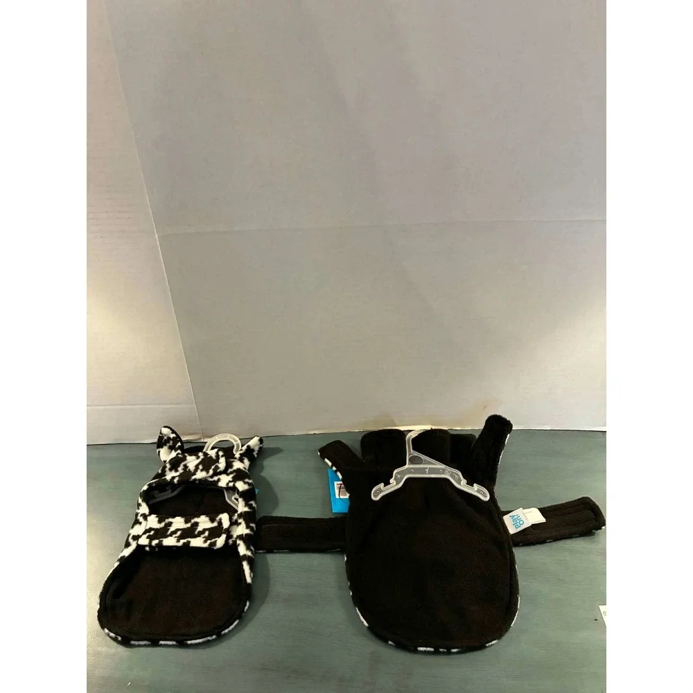 Play On Woofwear Dog Fleece XS Black White NEW Houndstooth Set of 2